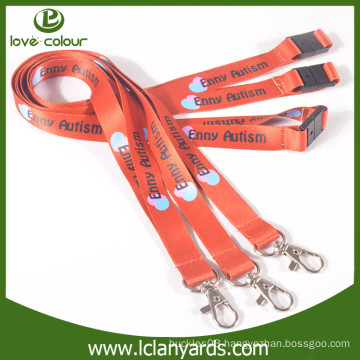 Custom printing polyester lanyards with lobster claw for party
